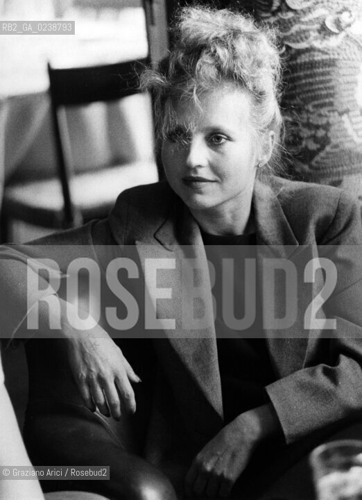 -Venezia,1980. Mostra Internazionale dArte Cinematografica. Ritratto dellattrice Hanna Schygulla . Cinema attrice ritratto.-Venice,1980.Venice Film Festival. Portrait of the actress Hanna Schygulla ©Graziano Arici/Rosebud2