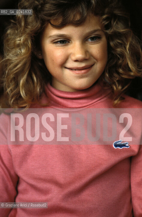 Venezia,1980.Ritratto di Nikka Costa, cantante. Musica pop cantante bambina hit.Venice,1980. Portrait of the singer Nikka Costa  ©Graziano Arici/Rosebud2