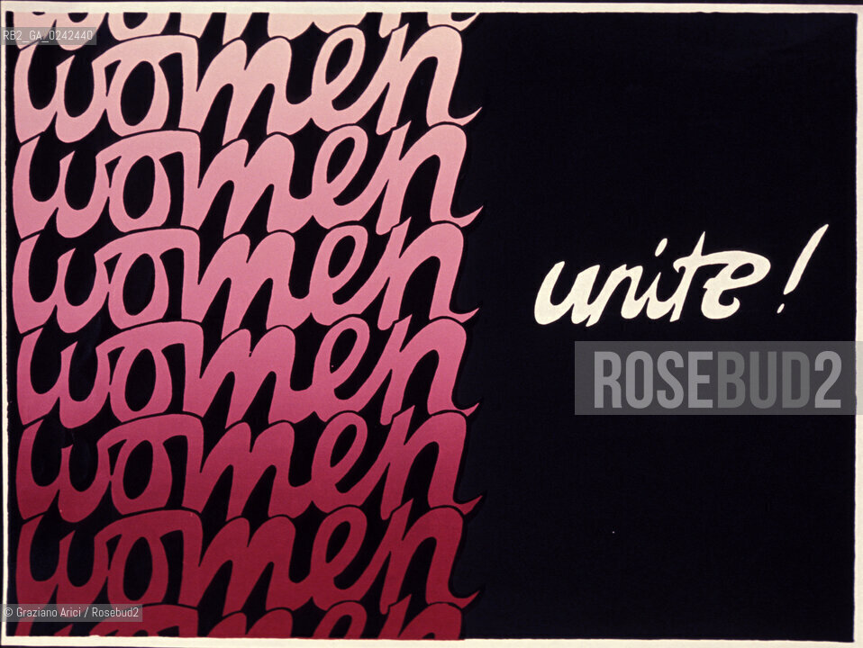 Manifesto sulla condizione della donna. Femminismo donna condizione lotta movimento politica rapporto cultura sesso potere sociale famiglia autonomia classe femmina diritto voto uguaglianza libertà parità.Manifest on the feminine condition. Woman Feminism society condition status movement policy relation sex womens rights sexism voting cultural power liberal equality relation MES .Reproducted by Archivio Graziano Arici  astga ©Graziano Arici/Rosebud2
