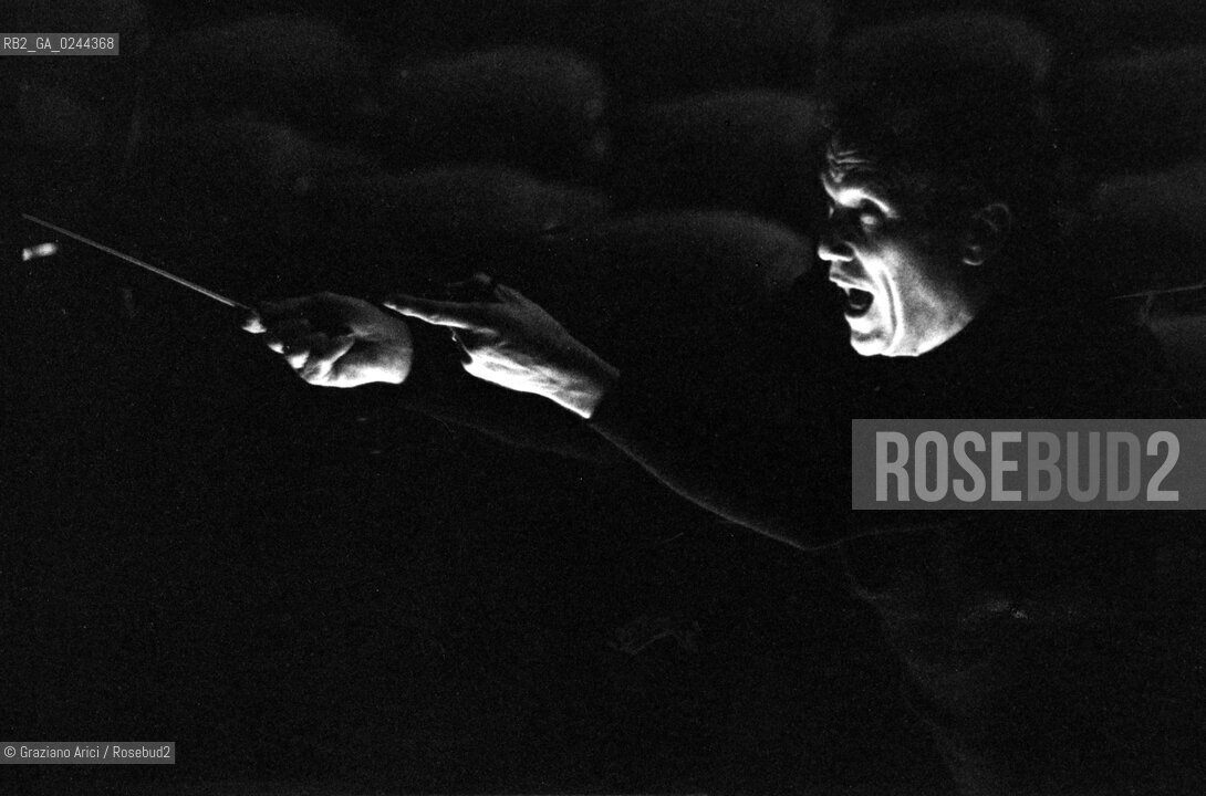 -Venezia,1979. Ritratto del direttore dorchestra George Pretre al lavoro. Musica classica direttore dorchestra ritratto.-Venice,1979. Portraits of the opera conductor George Pretre at work ©Graziano Arici/Rosebud2  astga ©Graziano Arici/Rosebud2