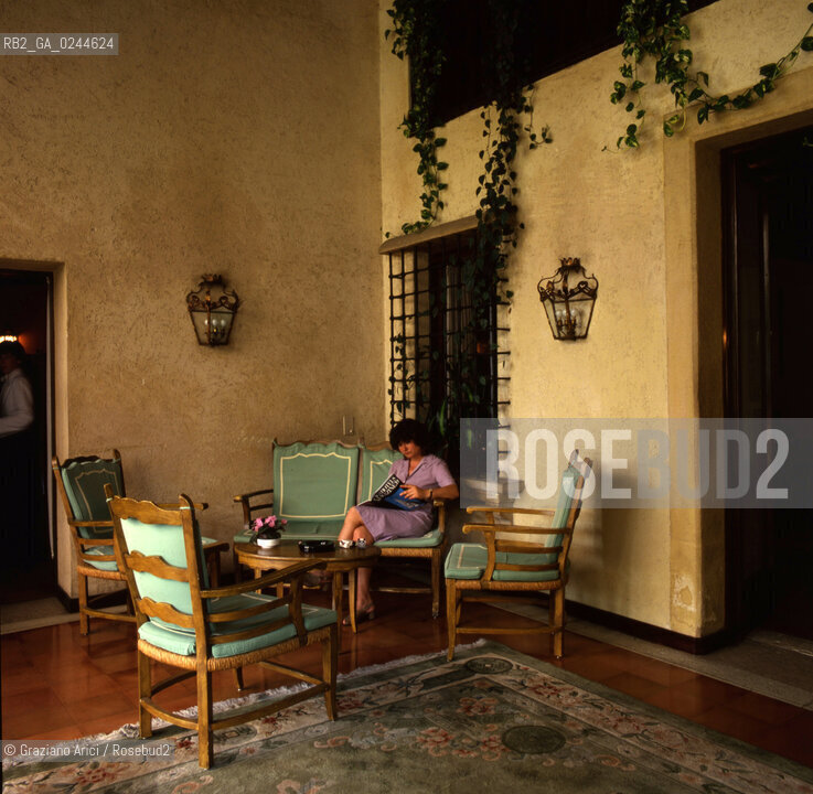 Veneto,1985.Asolo (Treviso). Hotel Cipriani. geo albergo hotel Asolo.Veneto,1985.Asolo(Treviso).Cipriani Hotel ©Graziano Arici/Rosebud2