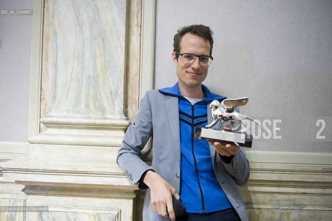 Venice,10.10.2011.Theatre Biennale.41st International Theatre Festival:the Silver Lion prize, Stefan Kaegi, stage director of Rimini Protokoll, artistic collective based in Berlin.Venezia.10.10.2011.Biennale teatro.41°Festival Internazionale Teatro. Stefan Kaegi,Leone dargento,direttore del collettivo artistico berlinese Rimini Protokoll