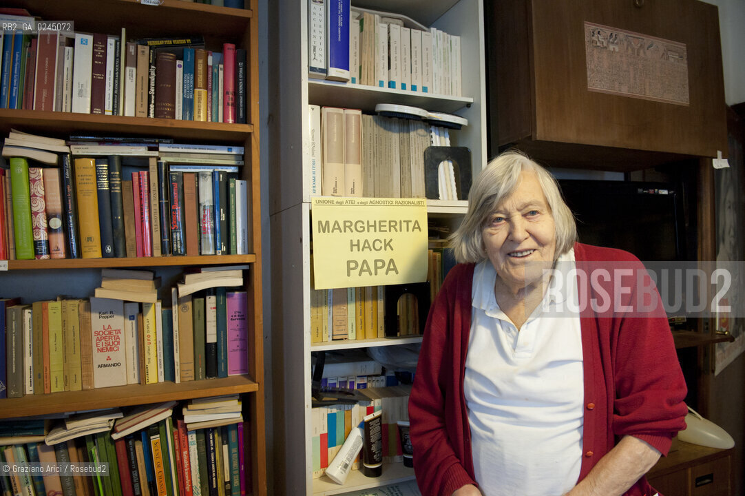 Trieste 21/12/11 - The astrophysicist Margherita Hack at home in Trieste astrofisica scienza ©Graziano Arici/Rosebud2