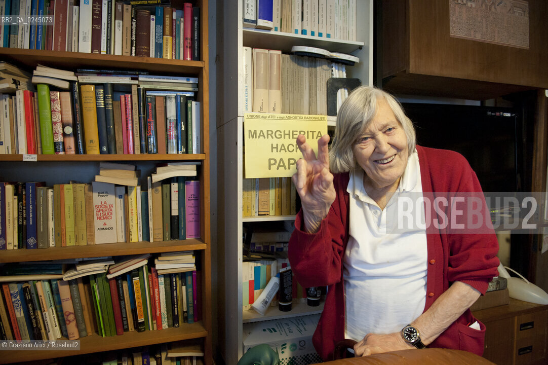Trieste 21/12/11 - The astrophysicist Margherita Hack at home in Trieste astrofisica scienza ©Graziano Arici/Rosebud2