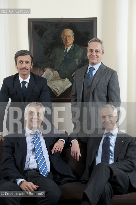 Bologna 2/3/12 - Antonio, Massimo, Alessandro and Gaetano Maccaferri, President of Gruppo Industriale Maccaferri, of the Maccaferri Group industria @ graziano arici