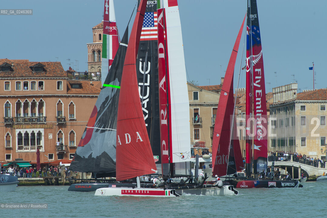 Venice 19/05/12 - Americàcup World Series in Venice: catamarans in race - catamarano luna rossa prada barca regata ©Graziano Arici/Rosebud2