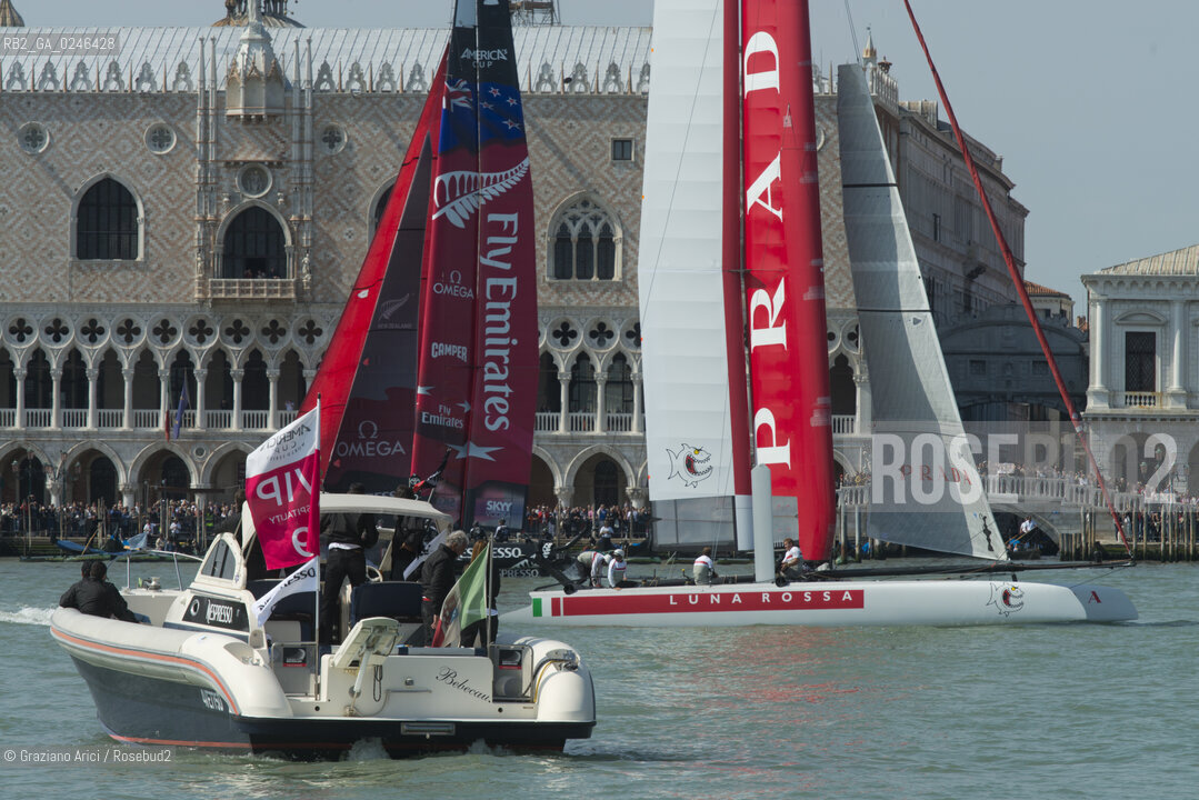 Venice 19/05/12 - Americàcup World Series in Venice: catamarans in race - catamarano luna rossa prada barca regata ©Graziano Arici/Rosebud2