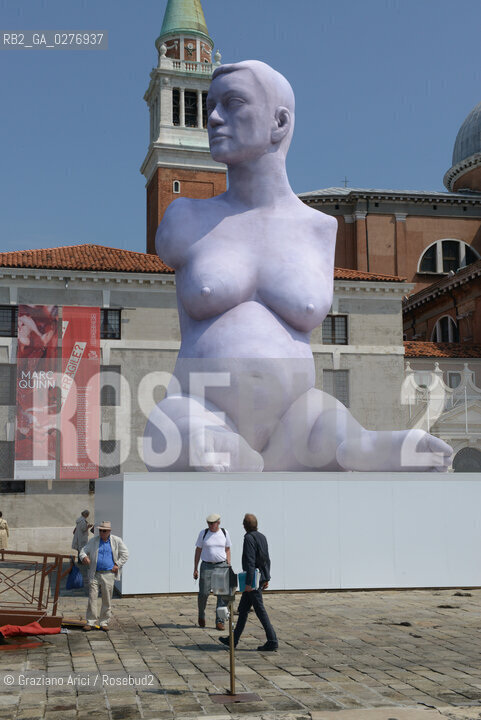 Venice 28 may 2013 - Art in Venice - Alison Lapper by Marc Quinn in S.Giorgio Island artist arte ©Graziano Arici/Rosebud2