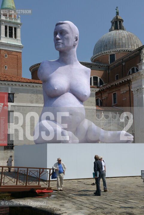 Venice 28 may 2013 - Art in Venice - Alison Lapper by Marc Quinn in S.Giorgio Island artist arte ©Graziano Arici/Rosebud2
