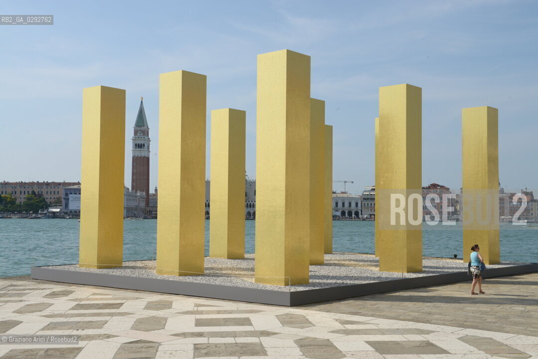 Venice 05 june 2014 Isola di S.Giorgio : The sky over nine columns by Donald Judd  ©Graziano Arici/Rosebud2