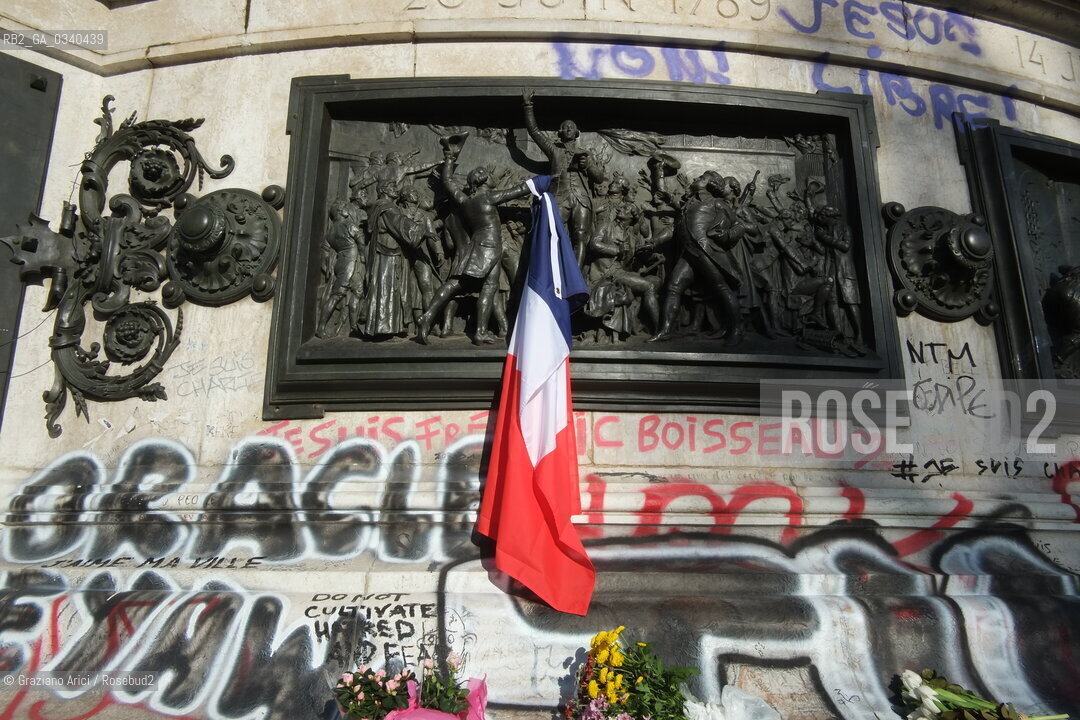 Paris 11-13-15 : In Place de la Republique against the slaughter by the terroris ©Graziano Arici/Rosebud2