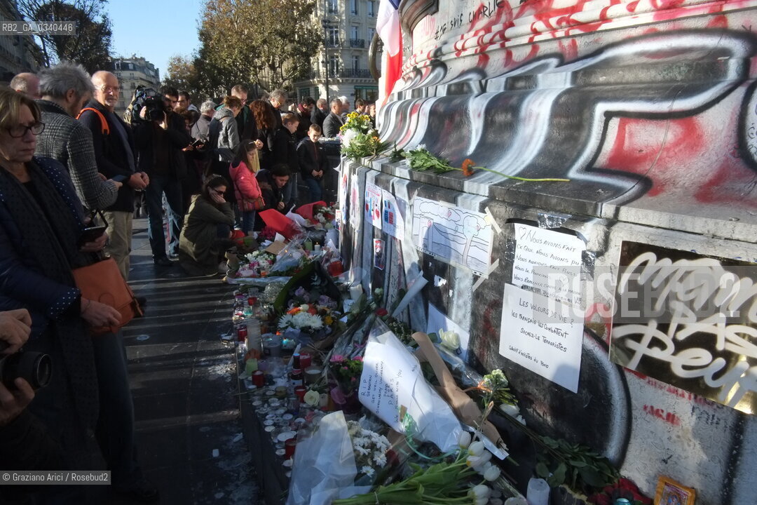 Paris 11-13-15 : In Place de la Republique against the slaughter by the terroris ©Graziano Arici/Rosebud2