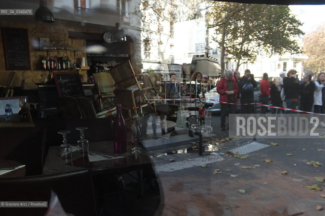 Paris 11-13-15 : in front of Bataclan Theatre were was made the slaughter by the terroris ©Graziano Arici/Rosebud2