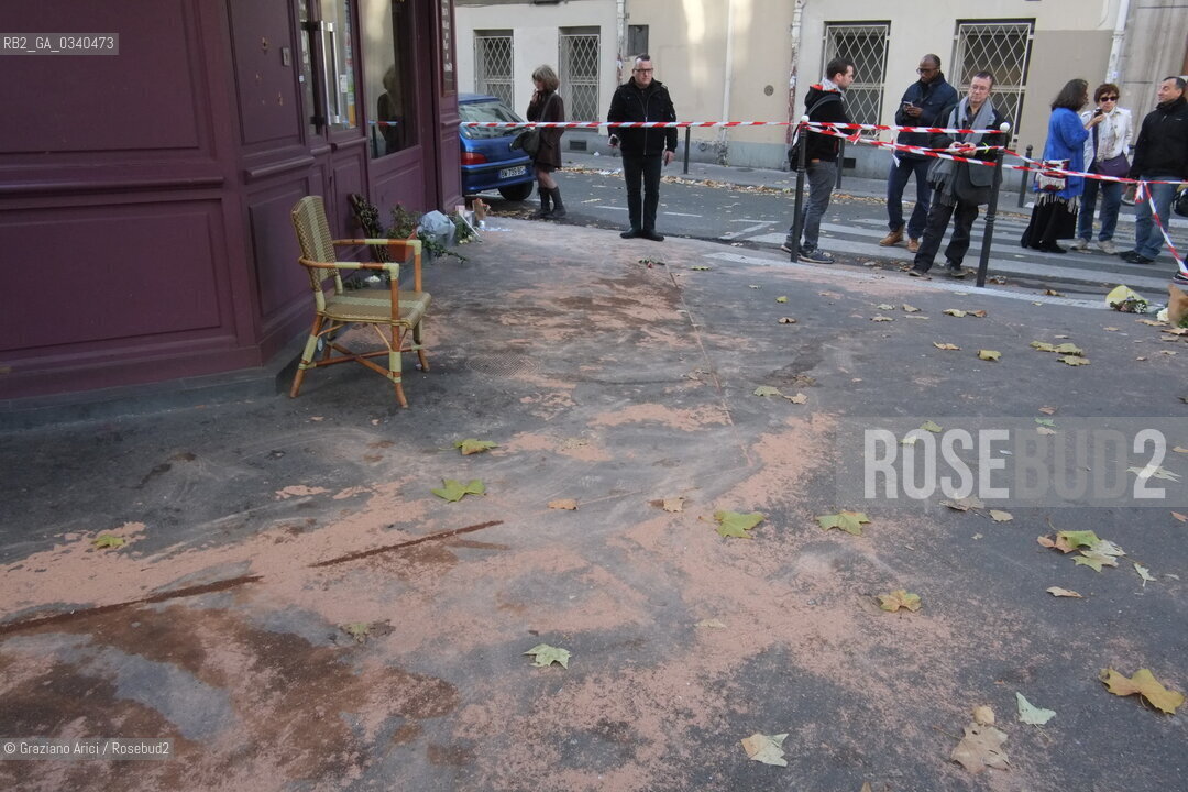 Paris 11-13-15 : in front of Bataclan Theatre were was made the slaughter by the terroris ©Graziano Arici/Rosebud2