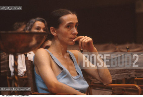 Venezia,1989.Ritratto della ballerina e coreografa Pina Bausch. Danza, ballerina, coreografa.Venice,1989.Portrait of the dancer and choreographer Pina Bausch ©Graziano Arici/Rosebud2