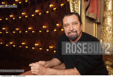 -Venezia,1994. Gran teatro La Fenice.Ritratto di Maurice Bejart, danzatore e coreografo francese Danza Coreografia ritratto -Venice,1994. Gran teatro La Fenice. Portrait of Maurice Bejart,dancer and choreographer ©Graziano Arici/Rosebud2