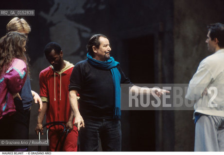 -Venezia,1994. Gran teatro La Fenice.Ritratto di Maurice Bejart, danzatore e coreografo francese Danza Coreografia ritratto -Venice,1994. Gran teatro La Fenice. Portrait of Maurice Bejart,dancer and choreographer ©Graziano Arici/Rosebud2