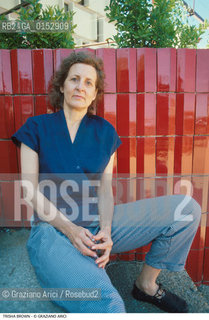 Venezia,1989.Ritratto della ballerina e coreografa Trisha Brown. Danza, ballerina, coreografa.Venice,1989.Portrait of the dancer and choreographer Trisha Brown ©Graziano Arici/Rosebud2