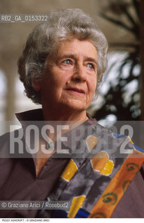 - Venezia, 1989. 46°Festival Internazionale dArte Cinematografica di Venezia.Ritratto dellattrice Peggy Ashcroft. Cinema ritratto attrice.- Venice,1989. 46th Venice International Film Festival.Portrait of actress Peggy Ashcroft  ©Graziano Arici/Rosebud2