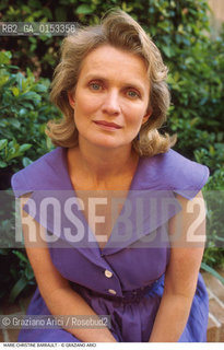 - Venezia, 1992. 49°Festival Internazionale dArte Cinematografica di Venezia.Ritratto dellattrice Marie Christine Barrault figlia di Jean-Louis Barrault Cinema ritratto attrice.- Venice,1992. 49th Venice International Film Festival.Portrait of the actress Marie Christine Barrault, daughter of Jean-Louis Barrault ©Graziano Arici/Rosebud2