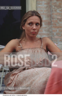 - Venezia,1982.Festival Internazionale dArte Cinematografica di Venezia.Ritratto dellattrice Francesca De Sapio Cinema ritratto attrice - Venice,1982.Venice International Film Festival.Portrait of the actress Francesca De Sapio ©Graziano Arici/Rosebud2