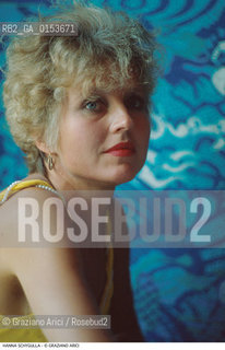 -Venezia,1986. Mostra Internazionale dArte Cinematografica. Ritratto dellattrice Hanna Schygulla. Cinema attrice ritratto -Venice,1986.Venice Film Festival. Portrait of the actress Hanna Schygulla ©Graziano Arici/Rosebud2
