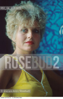 -Venezia,1986. Mostra Internazionale dArte Cinematografica. Ritratto dellattrice Hanna Schygulla. Cinema attrice ritratto -Venice,1986.Venice Film Festival. Portrait of the actress Hanna Schygulla ©Graziano Arici/Rosebud2