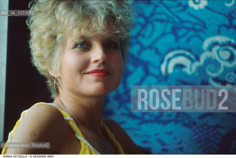 -Venezia,1986. Mostra Internazionale dArte Cinematografica. Ritratto dellattrice Hanna Schygulla. Cinema attrice ritratto -Venice,1986.Venice Film Festival. Portrait of the actress Hanna Schygulla ©Graziano Arici/Rosebud2