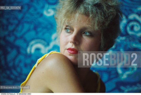 -Venezia,1986. Mostra Internazionale dArte Cinematografica. Ritratto dellattrice Hanna Schygulla. Cinema attrice ritratto -Venice,1986.Venice Film Festival. Portrait of the actress Hanna Schygulla ©Graziano Arici/Rosebud2