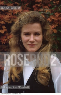-Venezia,1988. Mostra Internazionale dArte Cinematografica. Ritratto dellattrice Barbara Sukowa. Cinema attrice ritratto.-Venice,1988.Venice Film Festival. Portrait of the actress Barbara Sukowa ©Graziano Arici/Rosebud2