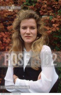 -Venezia,1988. Mostra Internazionale dArte Cinematografica. Ritratto dellattrice Barbara Sukowa. Cinema attrice ritratto.-Venice,1988.Venice Film Festival. Portrait of the actress Barbara Sukowa ©Graziano Arici/Rosebud2