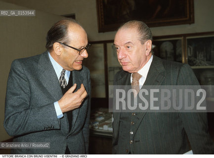 Venezia,1983.Fondazione Cini.Ritratto dello storico e critico letterario Vittore Branca.Letteratura critico storico ritratto.Venice,1983.Fondazione Cini.Portrait of the critic and historian Vittore Branca ©Graziano Arici/Rosebud2