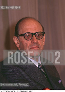 Venezia,1983.Fondazione Cini.Ritratto dello storico e critico letterario Vittore Branca.Letteratura critico storico ritratto.Venice,1983.Fondazione Cini.Portrait of the critic and historian Vittore Branca ©Graziano Arici/Rosebud2