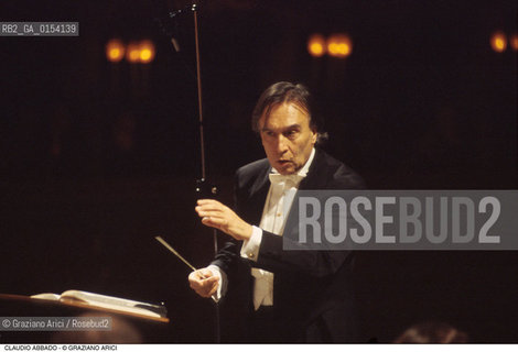 Venezia,1991.Ritratto del direttore dorchestra Claudio Abbado.Musica classica direttore orchestra ritratto concerto.Venice,1991. Portrait of the conductor Claudio Abbado ©Graziano Arici/Rosebud2