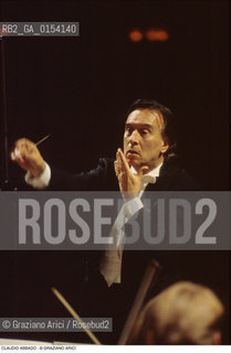 Venezia,1991.Ritratto del direttore dorchestra Claudio Abbado.Musica classica direttore orchestra ritratto concerto.Venice,1991. Portrait of the conductor Claudio Abbado ©Graziano Arici/Rosebud2