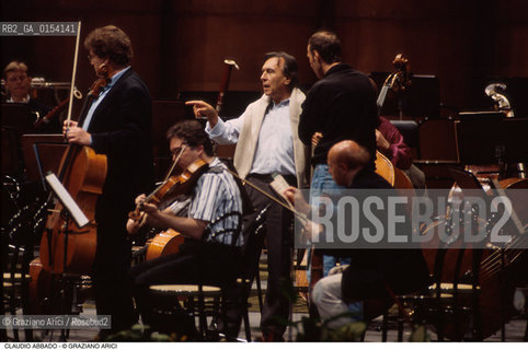 Venezia,1991.Ritratto del direttore dorchestra Claudio Abbado.Musica classica direttore orchestra ritratto concerto.Venice,1991. Portrait of the conductor Claudio Abbado ©Graziano Arici/Rosebud2