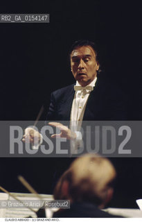 Venezia,1991.Ritratto del direttore dorchestra Claudio Abbado.Musica classica direttore orchestra ritratto concerto.Venice,1991. Portrait of the conductor Claudio Abbado ©Graziano Arici/Rosebud2
