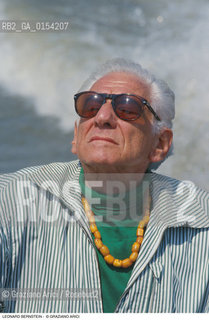 -Venezia,1989.Il direttore dorchestra Leonard Bernstein a Venezia. Musica classica direttore orchestra ritratto .-Venice,1989.Portrait of the conductor Leonard Bernstein ©Graziano Arici/Rosebud2