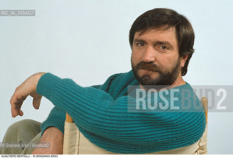 -Venezia,1983. Il cantautore Gualtiero Bertelli ritratto Musica Folk cantautore -Venice,1983. Portrait of the singer Gualtiero Bertelli ©Graziano Arici/Rosebud2