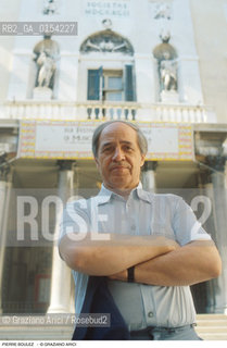 Venezia,1990.Ritratto del direttore dorchestra e compositore contemporaneo Pierre Boulez.Musica classica direttore compositore contemporary orchestra ritratto Gran Teatro La Fenice.Venice,1990.Portrait of the conductor and contemporary composer Pierre Boulez ©Graziano Arici/Rosebud2