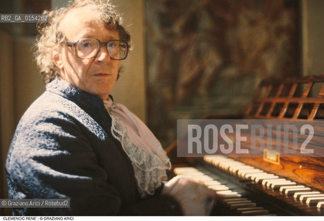 Venezia,1995.Ritratto del direttore dorchestra e musicologo René Clemencic.Musica classica direttore orchestra ritratto musicologo strumenti antichi.Venice,1995.Portrait of the conductor and musicologist René Clemencic ©Graziano Arici/Rosebud2