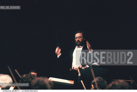 Venezia,1990.Ritratto del direttore dorchestra Gianluigi Gelmetti.Musica classica direttore orchestra ritratto .Venice,1990. Portrait of the conductor Gianluigi Gelmetti ©Graziano Arici/Rosebud2