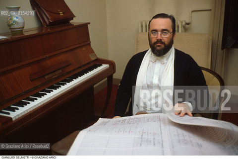 Venezia,1990.Ritratto del direttore dorchestra Gianluigi Gelmetti.Musica classica direttore orchestra ritratto .Venice,1990. Portrait of the conductor Gianluigi Gelmetti ©Graziano Arici/Rosebud2