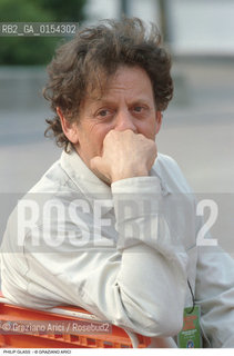 -Jesolo(Venezia),1992. Ritratto del compositore Philip Glass. Musica classica contemporanea minimalismo ritratto compositore.-Jesolo(Venice),1992. Portrait of the contemporary composer Philip Glass ©Graziano Arici/Rosebud2