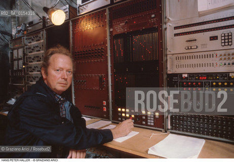 Venezia,1993.Ritratto del compositore contemporaneo Hans Peter Haller.Musica contemporanea elettronica compositore ritratto.Venice,1993.Portrait of the composer Hans Peter Haller ©Graziano Arici/Rosebud2