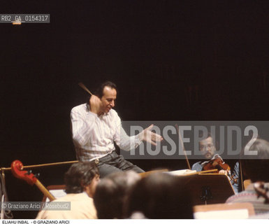 -Venezia,1993.Ritratto del direttore dorchestra Eliahu Inbal.Musica Classica Direttore Orchestra ritratto -Venice,1993.Portrait of the conductor Eliahu Inbal ©Graziano Arici/Rosebud2