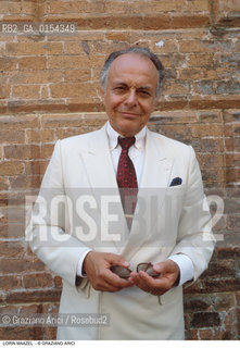 Venezia,1994.Ritratto del conductor e violinista Lorin Maazel. Musica contemporanea conductor ritratto violino violonista.Venice,1994.Portrait of the conductor and violinist Lorin Maazel ©Graziano Arici/Rosebud2