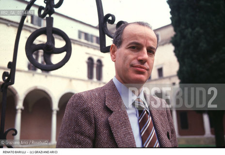 Venezia,1980.Ritratto del critico darte Renato Barilli. Arte critico ritratto saggista .Venice,1980. Portrait of the art critic Renato Barilli ©Graziano Arici/Rosebud2