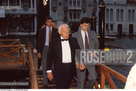 Venezia,1996.Ritratto del Presidente della Fiat Gianni Agnelli. Economia Agnelli imprenditore avvocato politica  Presidente FIAT ritratto .Venice,1996.Portrait of the President of FIAT Gianni Agnelli, lawyer and businessman ©Graziano Arici/Rosebud2