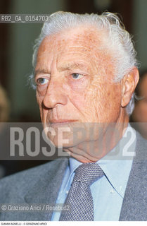 Venezia,1996.Ritratto del Presidente della Fiat Gianni Agnelli. Economia Agnelli imprenditore avvocato politica  Presidente FIAT ritratto .Venice,1996.Portrait of the President of FIAT Gianni Agnelli, lawyer and businessman ©Graziano Arici/Rosebud2